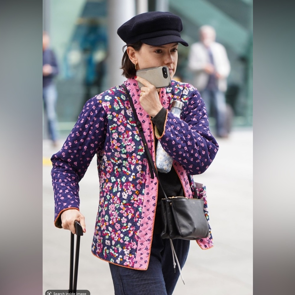 Madewell Pull On Pants in Hattie Stripe Navy Seen On Daisy Ridley Runs Big